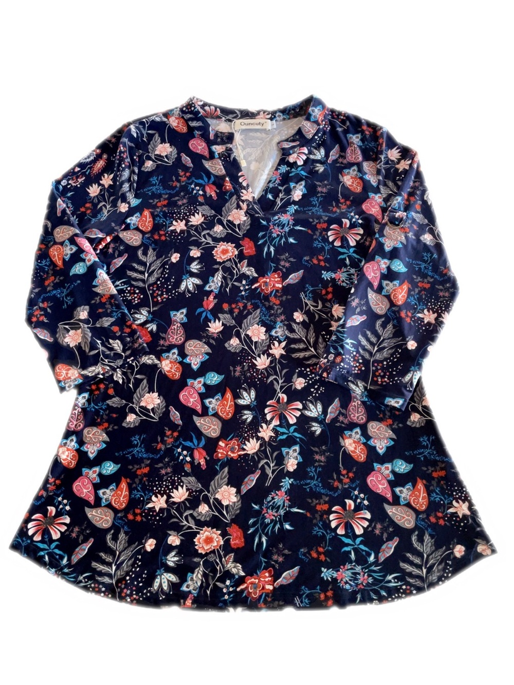 Floral V-Neck Tunic